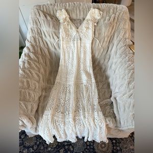 Jen’s Private Booty long white tropical maxi dress size medium (M)